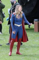 MELISSA BENOIST on the Set of Supergirl in Vancouver 03/30/2021