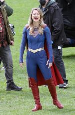 MELISSA BENOIST on the Set of Supergirl in Vancouver 03/30/2021