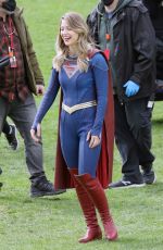 MELISSA BENOIST on the Set of Supergirl in Vancouver 03/30/2021