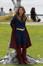 MELISSA BENOIST on the Set of Supergirl in Vancouver 03/30/2021
