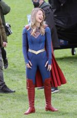 MELISSA BENOIST on the Set of Supergirl in Vancouver 03/30/2021