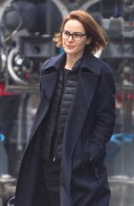 MICHELLE DOCKERY on the Set of Anatomy of a Scandal in London 02/28/2021