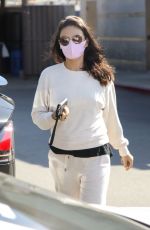 MILA KUNIS Leaves a Skin Care Clinic in West Hollywood 03/19/2021