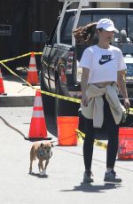 MINKA KELLY Out with Her Dog in Hollywood Hills 03/22/2021