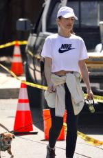 MINKA KELLY Out with Her Dog in Hollywood Hills 03/22/2021