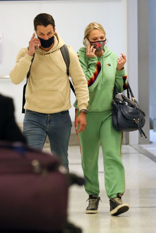 MIRANDA LAMBERT and Brendan Mcloughlin at LAX Airport in Los Angeles 03/06/2021