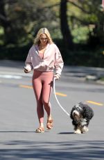 MOLLY SIMS Out with Her Dog in Pacific Palisades 03/18/2021