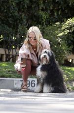 MOLLY SIMS Out with Her Dog in Pacific Palisades 03/18/2021
