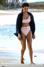 MONTANA BROWN in Bikini on the Beach in Barbados 03/0220/21