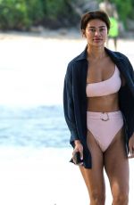 MONTANA BROWN in Bikini on the Beach in Barbados 03/0220/21