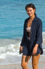 MONTANA BROWN in Bikini on the Beach in Barbados 03/0220/21