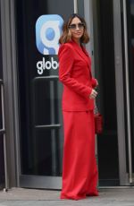 MYLEENE KLASS All in Red Arrives at Smooth Radio in London 03/20/2021