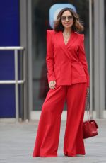 MYLEENE KLASS All in Red Arrives at Smooth Radio in London 03/20/2021