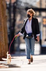 NAOMI WATTS Out with Her Dog in New York 03/30/2021