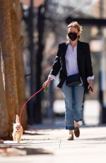 NAOMI WATTS Out with Her Dog in New York 03/30/2021
