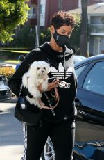 NICOLE MURPHY Out Shopping with Her Dog at Petco in West Hollyywood 03/18/2021