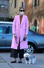 OLIVIA PALERMO Out with Her Dog in Brooklyn 03/30/2021