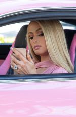 PARIS HILTON All in Pink Posing in Beverly Hills 03/16/2021