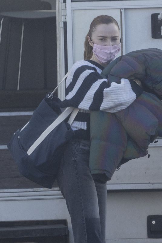 PHOEBE DYNEVOR on the Set of A Beacon of Change in Stoke-on-Trent 03/24/2021