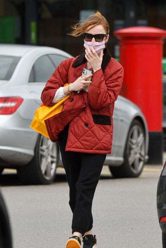 PHOEBE DYNEVOR Out Shopping in Manchester 03/28/2021