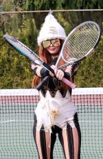 PHOEBE PRICE at a Tennis Courts and Wells Fargo ATM 03/19/2021
