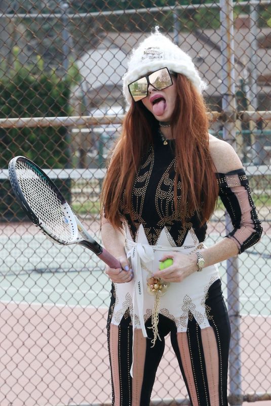 PHOEBE PRICE at a Tennis Courts and Wells Fargo ATM 03/19/2021
