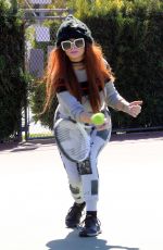PHOEBE PRICE at a Tennis Courts in Los Angeles 03/18/2021