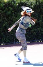 PHOEBE PRICE at a Tennis Courts in Los Angeles 03/29/2021