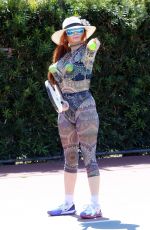 PHOEBE PRICE at a Tennis Courts in Los Angeles 03/29/2021