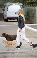 PORTIA DE ROSSI Out with Her Dogs in Montecito 03/14/2021