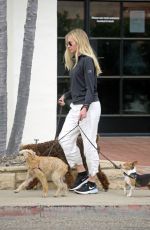 PORTIA DE ROSSI Out with Her Dogs in Montecito 03/14/2021