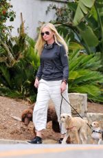 PORTIA DE ROSSI Out with Her Dogs in Montecito 03/14/2021