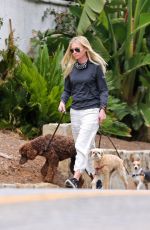 PORTIA DE ROSSI Out with Her Dogs in Montecito 03/14/2021