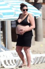 Pregnant BRITTANY CATWRIGHT and LALA KENT in Bikinis at a Beach in Santa Barbara 03/01/2021