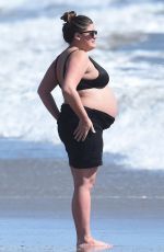 Pregnant BRITTANY CATWRIGHT and LALA KENT in Bikinis at a Beach in Santa Barbara 03/01/2021