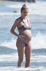 Pregnant BRITTANY CATWRIGHT and LALA KENT in Bikinis at a Beach in Santa Barbara 03/01/2021