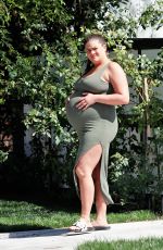 Pregnant BRITTANY CATWRIGHT Out in Los Angeles 03/19/2021
