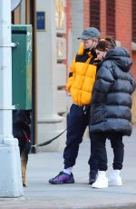 Pregnant EMILY RATAJKOWSKI and Sebastian Bear McClard Out with Their Dog in New York 03/03/2021