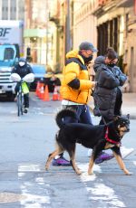 Pregnant EMILY RATAJKOWSKI and Sebastian Bear McClard Out with Their Dog in New York 03/03/2021