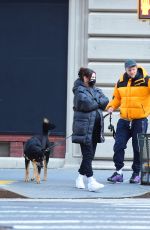 Pregnant EMILY RATAJKOWSKI and Sebastian Bear McClard Out with Their Dog in New York 03/03/2021