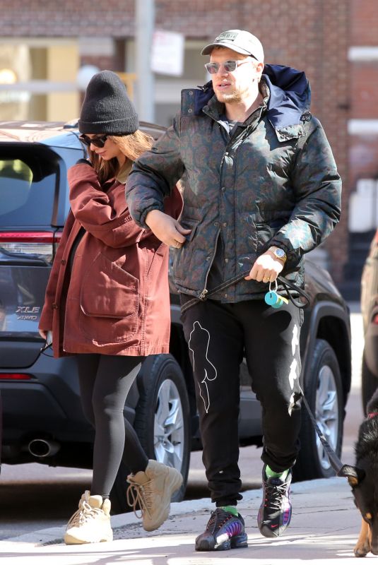 Pregnant EMILY RATAJKOWSKI and Sebastian Bear-mcclard Out with Their Dog in New York 03/07/2021