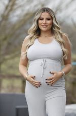 Pregnant GEORGIA KOUSOULOU at a Photoshoot in Essex Countryside 03/09/2021