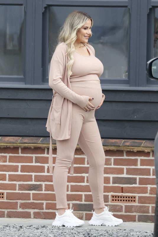 Pregnant GEORGIA KOUSOULOU at a Photoshoot in Essex Countryside 03/09/2021