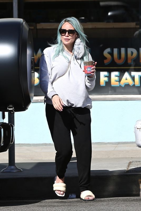 Pregnant HILARY DUFF Out for Ice Cream in Los Angeles 03/05/2021