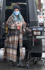 Pregnant HILARY DUFF Shopping for Groceries in Los Angeles 03/11/2021