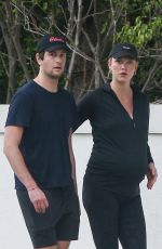 Pregnant KARLIE KLOSS Out in Miami 03/06/2021