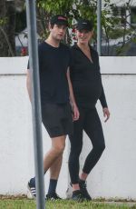 Pregnant KARLIE KLOSS Out in Miami 03/06/2021