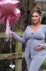 Pregnant LAUREN GOODGER on the Set of a Photoshoot in London 03/23/2021