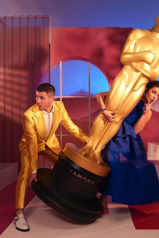 PRIYANKA CHOPRA and Nick Jonas for 93rd Academy Awards Nominations Announcement, March 2021
