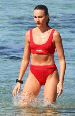 RACHAEL FINCH in a Red Bikini at Bronte Beach 03/15/2021